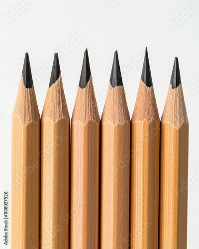 Wallpaper Mural Six sharpened pencils standing straight in a row. Torontodigital.ca