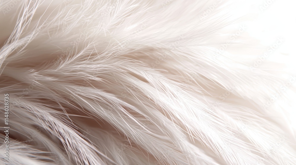 Fototapeta premium A close up of a pile of white feathers on a white background