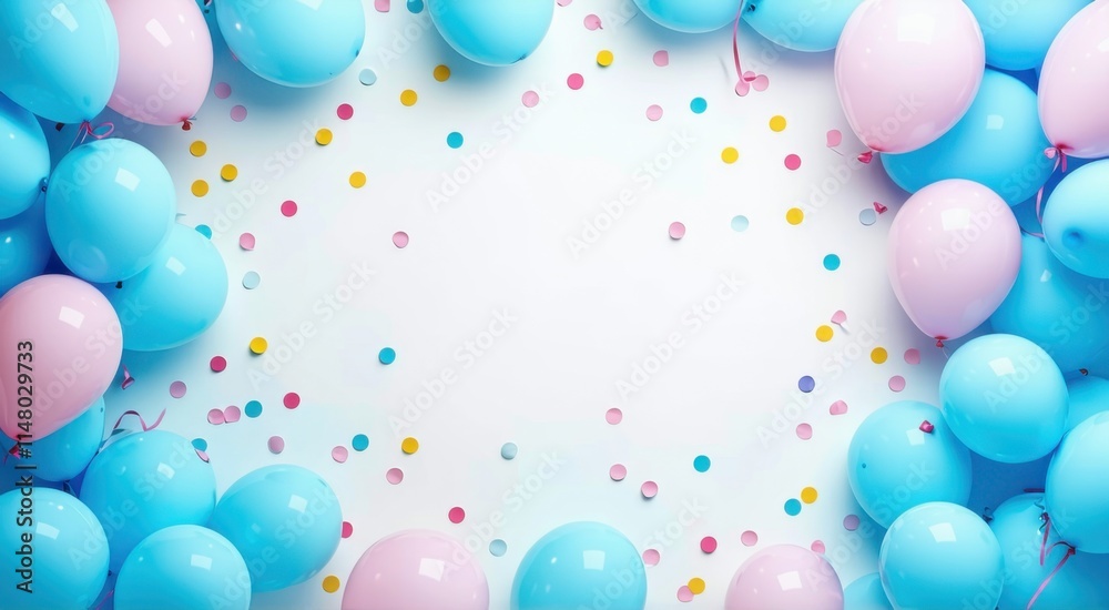 Many balloons that are floating in the air, space for text Many balloons that are floating in the air, space for text