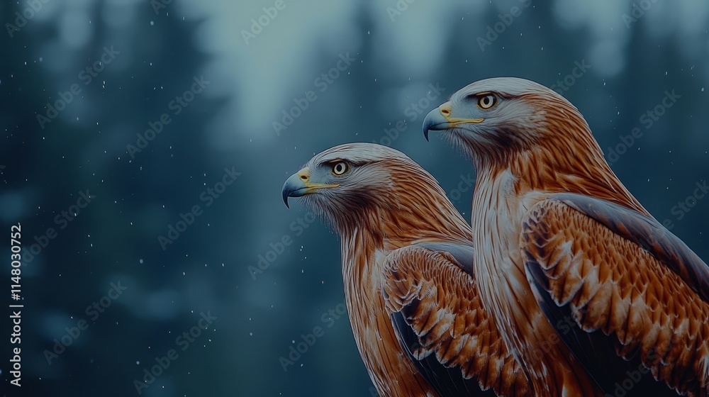 Obraz premium A couple of birds sitting on top of a tree branch