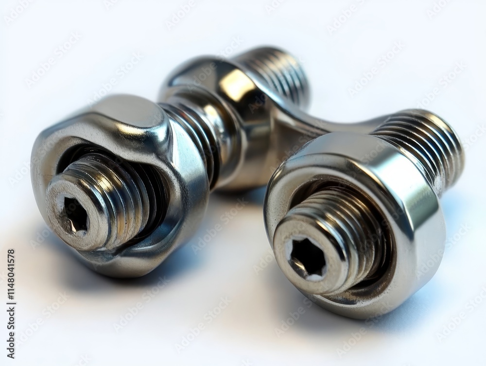 Metal Bolts Nuts and Screws Closeup Metal Bolts Nuts and Screws Closeup