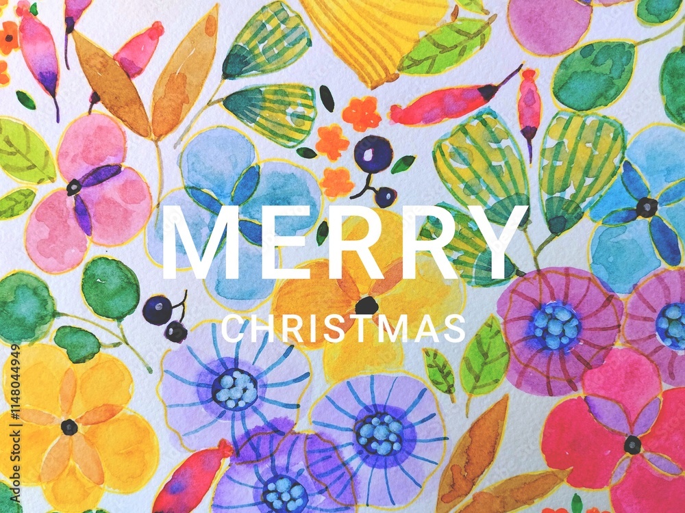 Naklejka premium merry christmas card