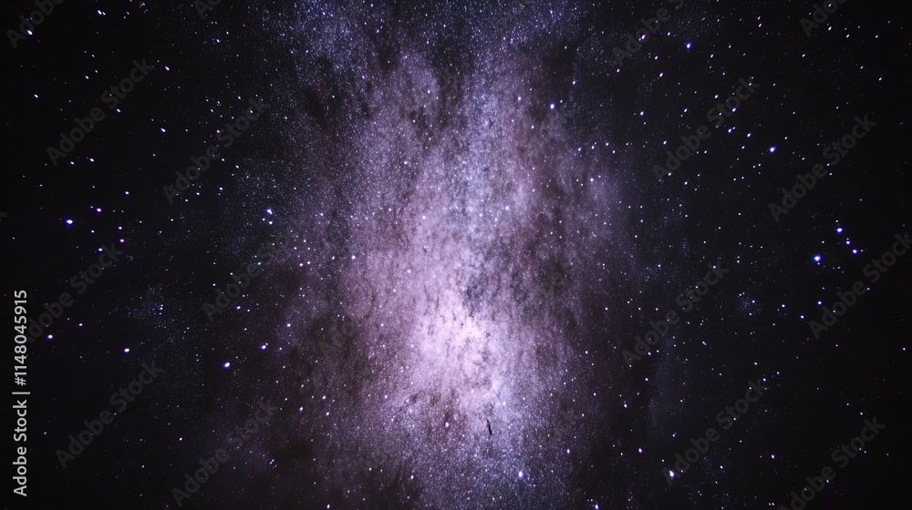 Obraz premium Celestial Canvas A Night Sky Panorama with Milky Way Galaxy