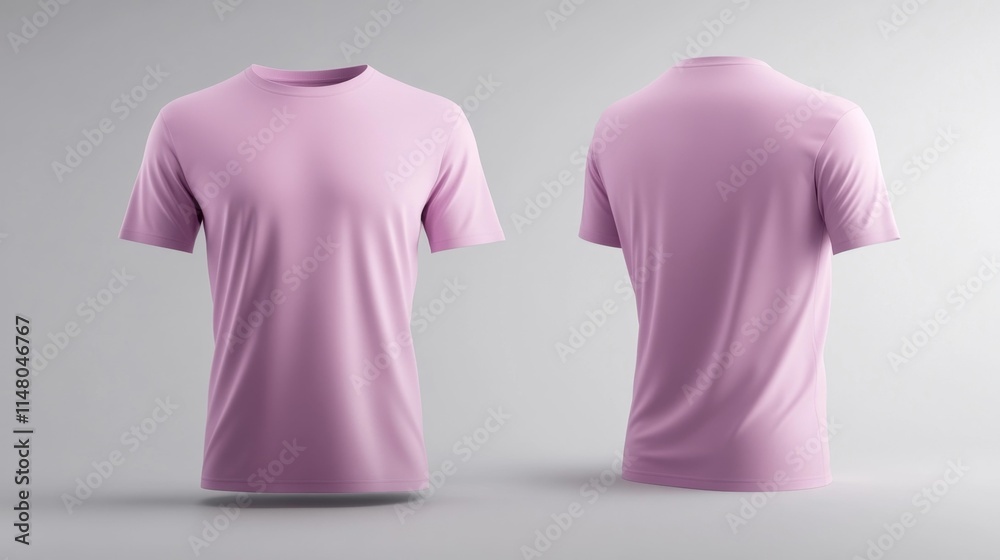3D Render of Lavender T-shirt Mockup. Generative AI 3D Render of Lavender T-shirt Mockup. Generative AI