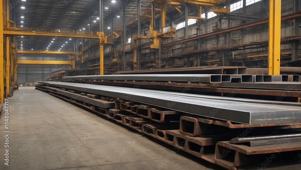 Obraz premium Steel Structure in Warehouse
