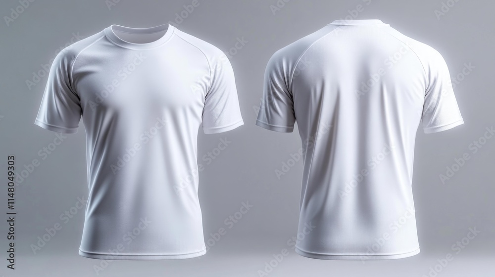 3D Rendered White T-Shirt Mockup. Generative AI 3D Rendered White T-Shirt Mockup. Generative AI