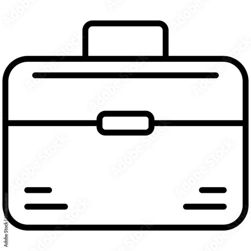 Briefcase line icon style