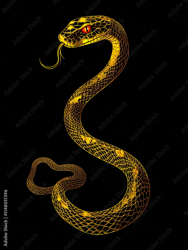 Fototapeta premium Snake element art illustration wallpaper