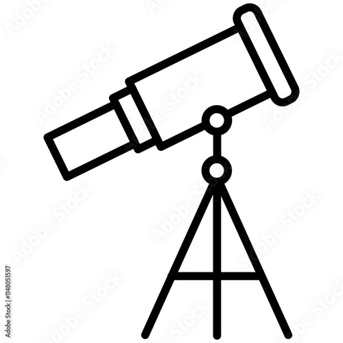 Telescope line icon style