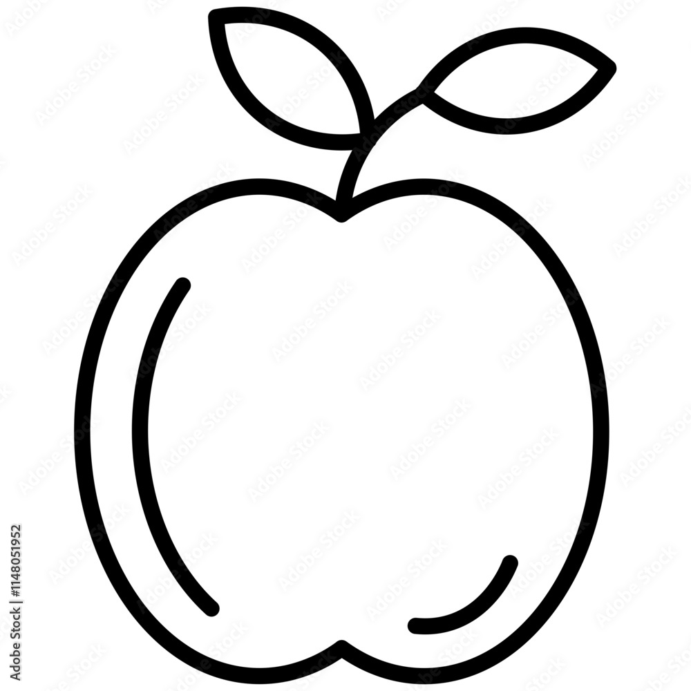 Apple line icon style