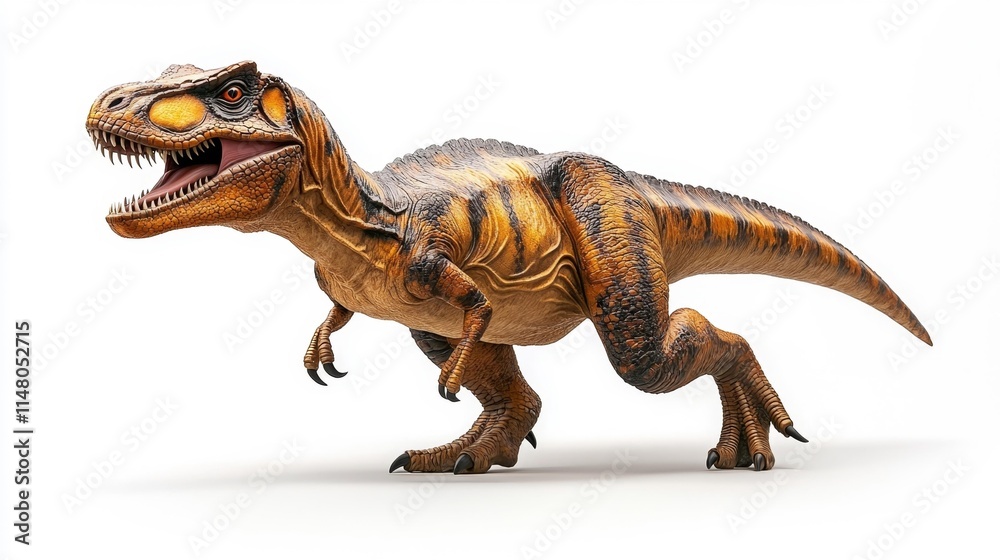 Obraz premium Herrerasaurus Dinosaur Isolated on White Background. Generative AI