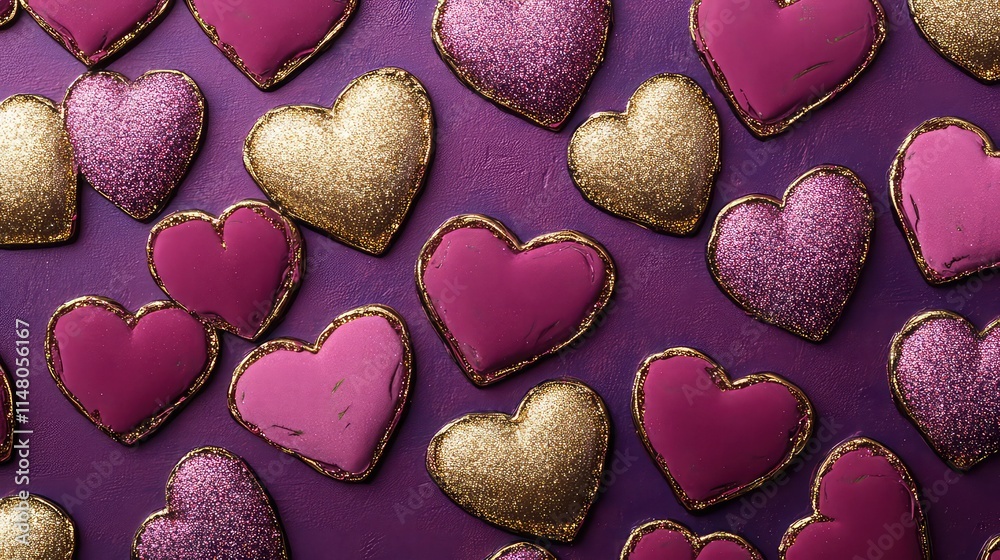 Fototapeta premium Valentine's Day Themed Background, Generative AI