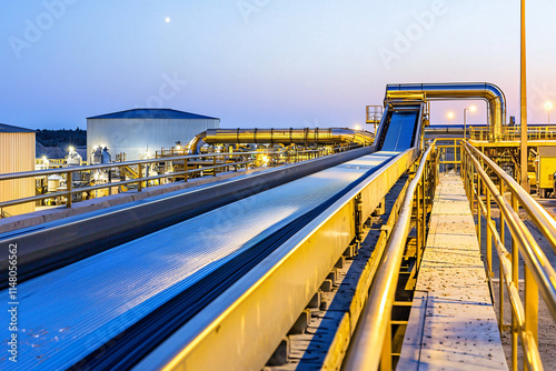 Wallpaper Mural gold mine conveyor system in operation, industrial scale Torontodigital.ca