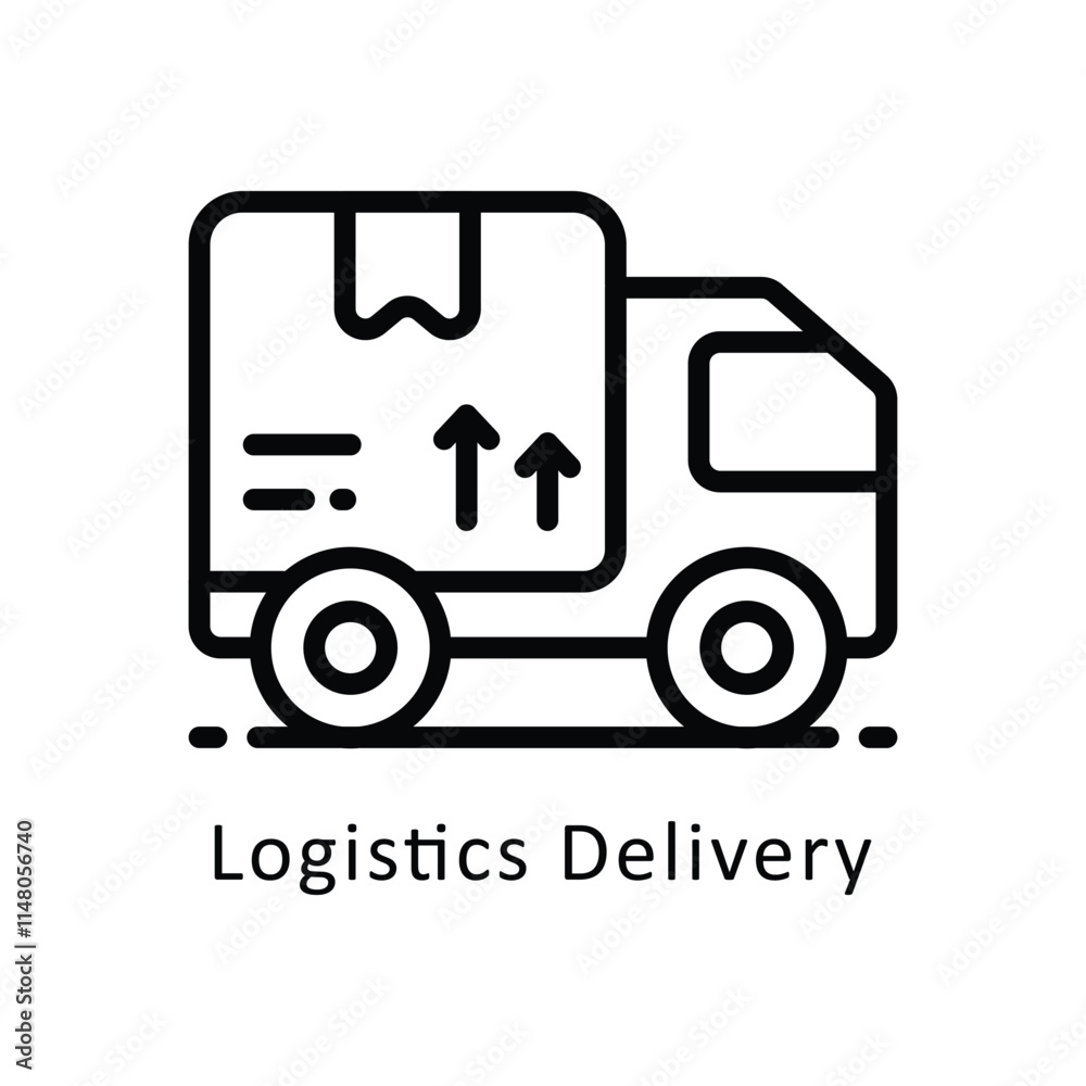 Logistics Delivery Vector Outline Icon. Eps 10 File Logistics Delivery Vector Outline Icon. Eps 10 File