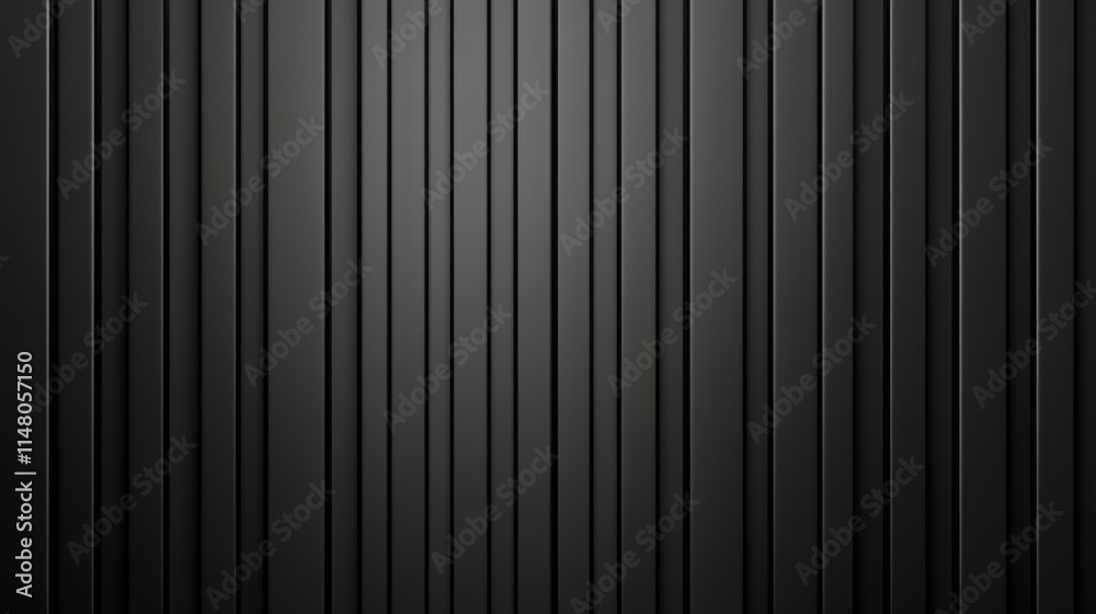 Obraz premium A textured black background, banner with vertical lines, suitable for design and graphic purposes.