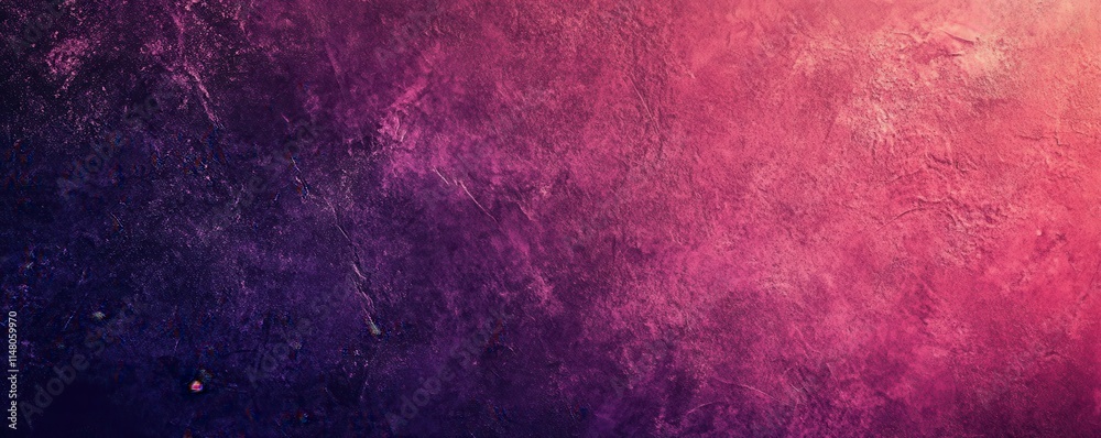 Naklejka premium Dark violet to pink gradient background with light grain texture and soft edges