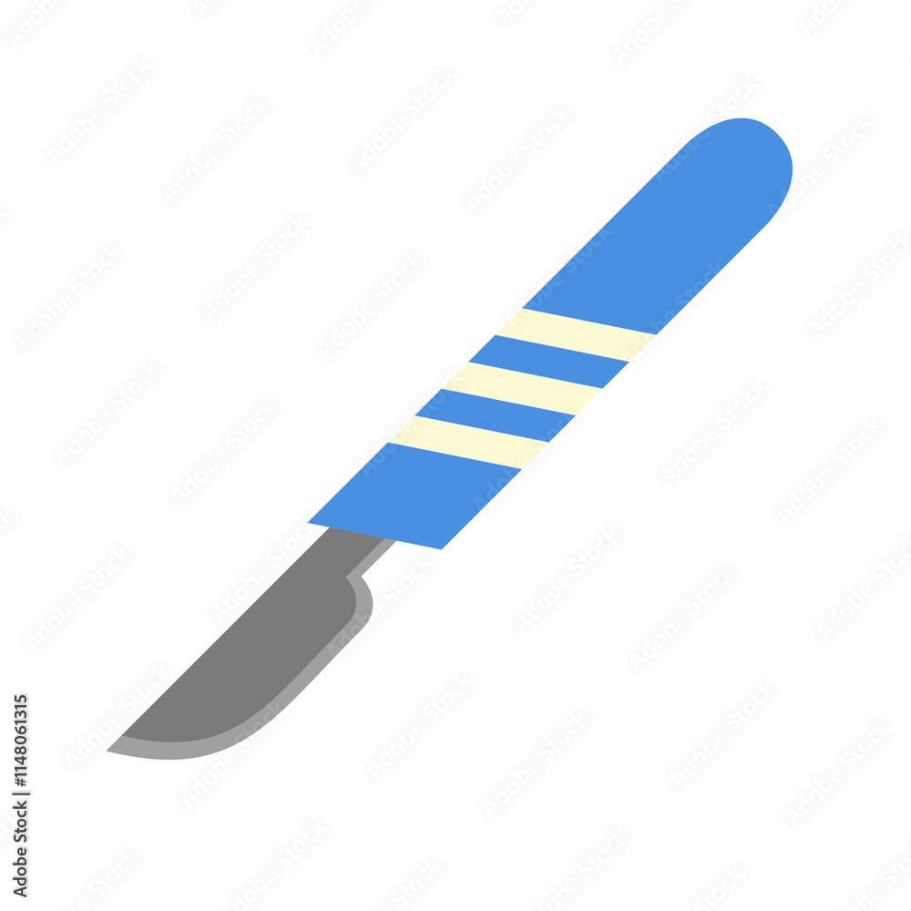 Surgical scalpel illustration from health pack Surgical scalpel illustration from health pack