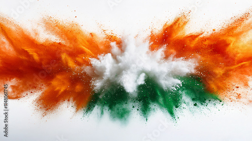 Minimalist background design of India's Independence day. Generative AI