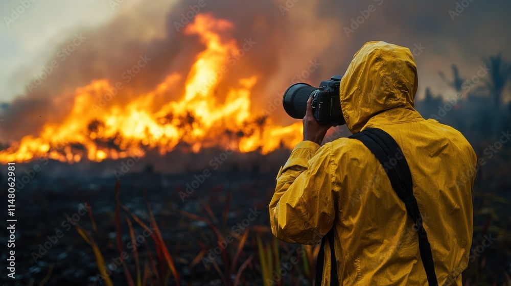 Photographer Captures Fiery Inferno Wildfire Documentary Image