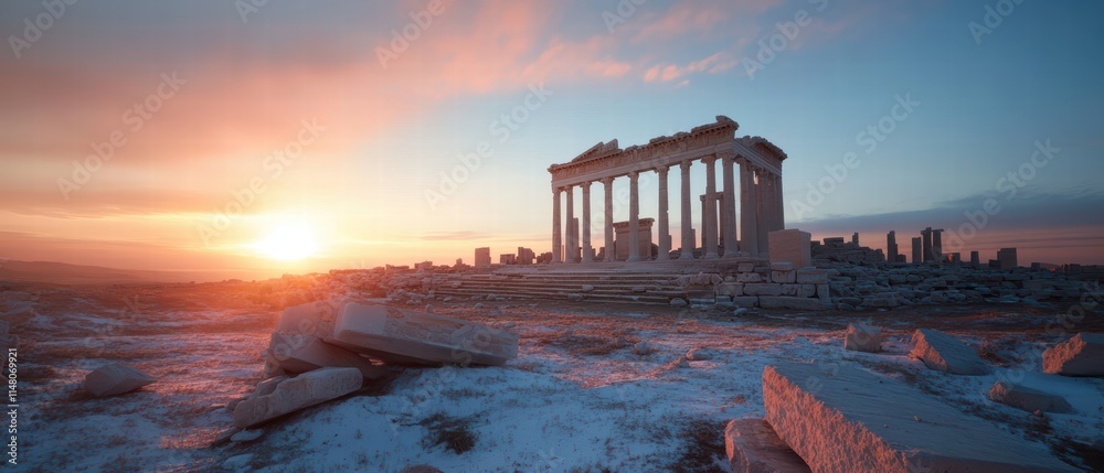 Fototapeta premium Ancient Ruins at Sunrise