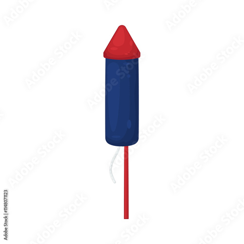 Illustration of fireworks rocket 