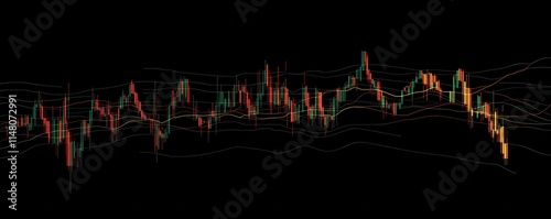 Stock market and forex trading candlestick chart illustrating financial investment concepts in the ECN digital economy photo