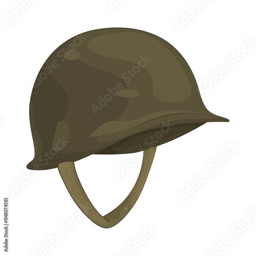 Illustration of soldier helmet 