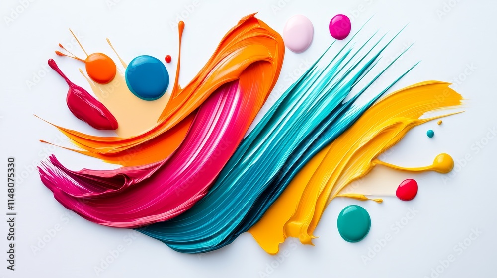 Vibrant Acrylic Paint Swirls Drops Abstract Art Background Vibrant Acrylic Paint Swirls Drops Abstract Art Background