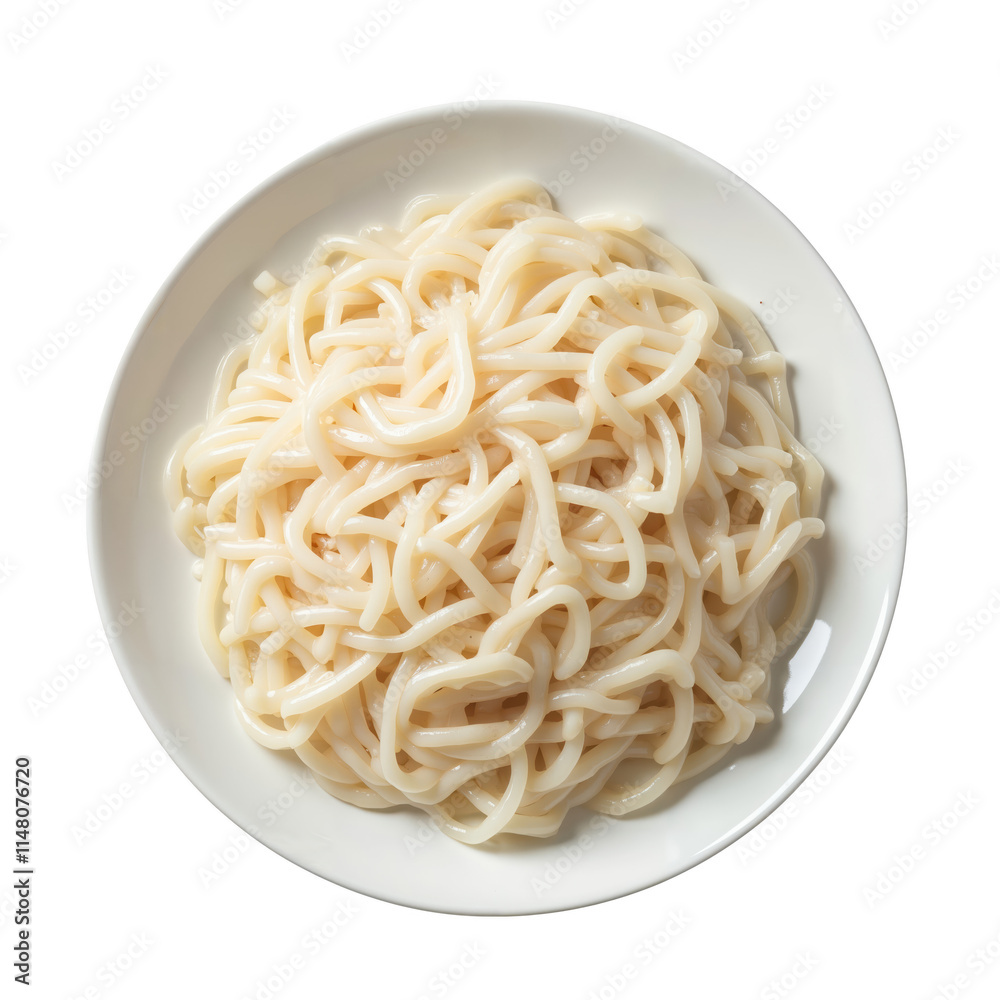 Cooked Noodles Served in a White Plate Cooked Noodles Served in a White Plate