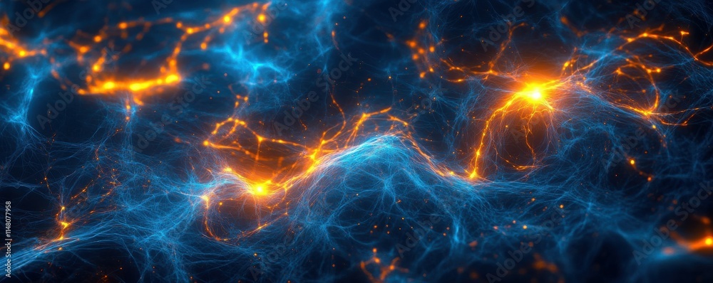 abstract digital waves, blue and orange light particles, futuristic background, technology concept, glowing lines, D rendering, visual effect of data streams, intricate network design, digital art abstract digital waves, blue and orange light particles, futuristic background, technology concept, glowing lines, D rendering, visual effect of data streams, intricate network design, digital art
