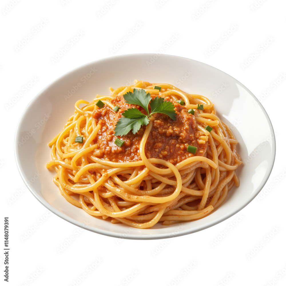 Delicious Spaghetti with Meat Sauce and Fresh Herbs Delicious Spaghetti with Meat Sauce and Fresh Herbs