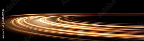 A smooth, glowing curve of light against a dark background, conveying motion and energy, Flowing liquid light image