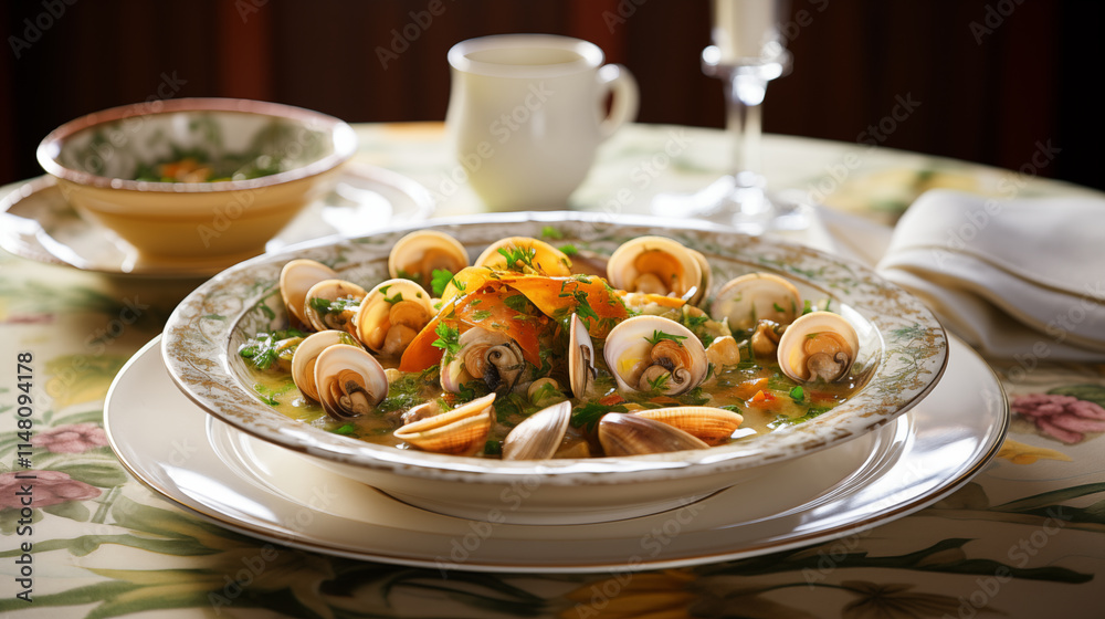 Escargots de Bourgogne Isolated on Transparent Background - Classic French Snail Dish with Herb Butter for Culinary Photography and Food Design