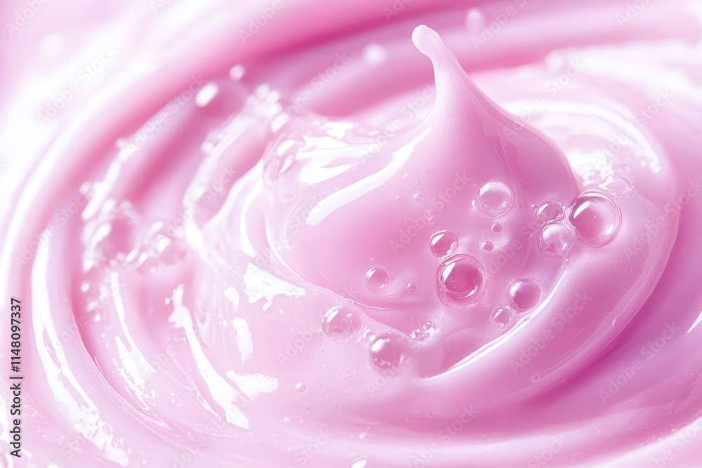 Liquid gel moisturizer with bubbles macro. Liquid gel moisturizer with bubbles macro.