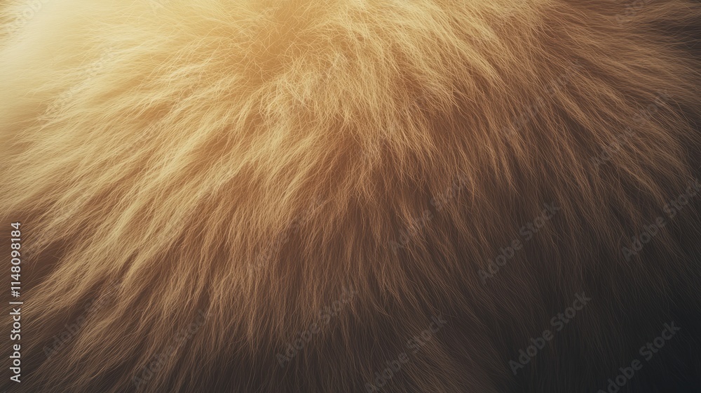 Fototapeta premium Golden Brown Fur Texture Background Image