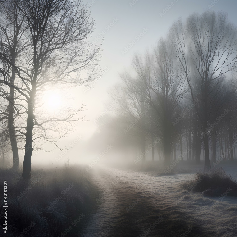 Obraz premium fog in the forest