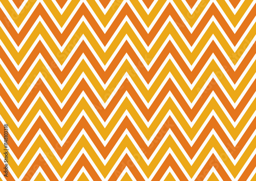 orange yellow and white zigzag chevron pattern