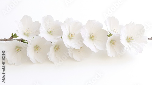 Delicate White Cherry Blossoms Branch  Spring Flowers  Soft Light  Floral Photography  Nat