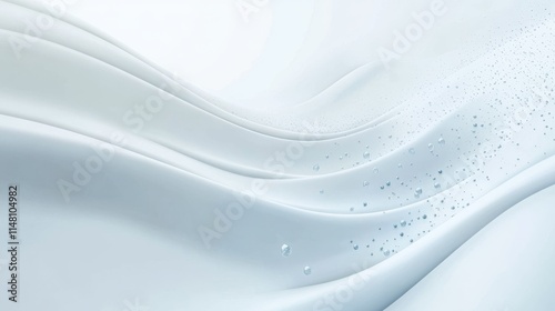 White and light blue medical abstract gradient background with molecules - web banner