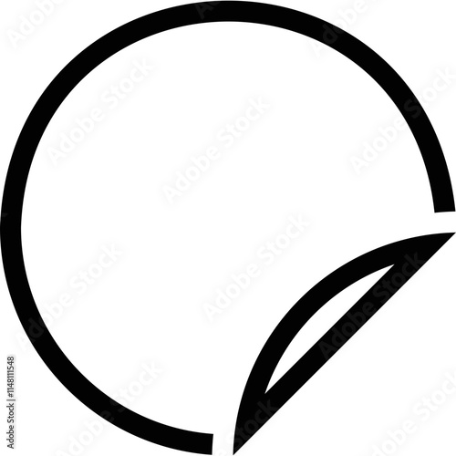 Simple vector icon sticker