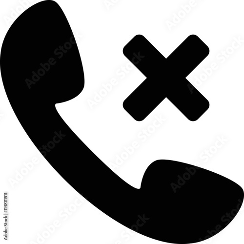 Handset simple vector icon