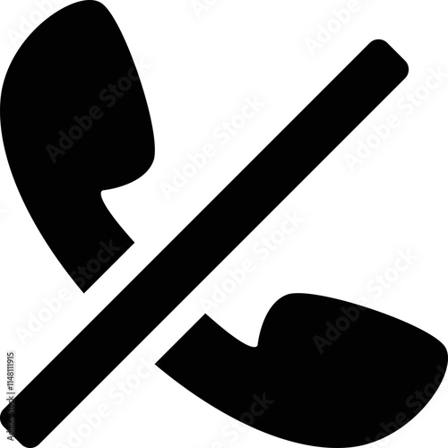 Handset simple vector icon