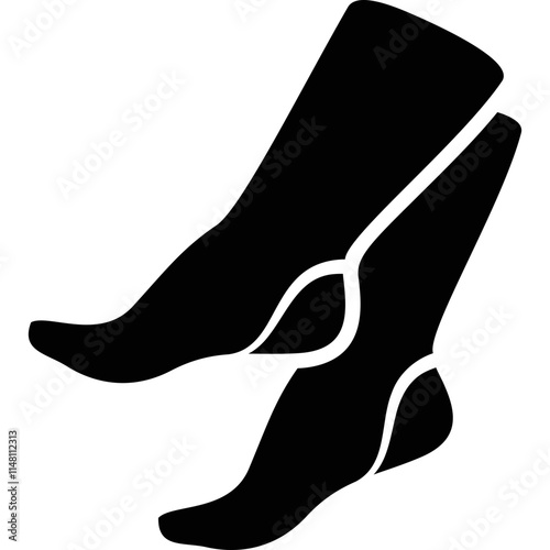 Simple vector icon women's socks