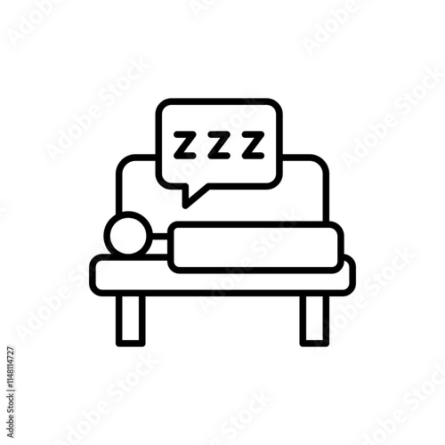 Homeless outline icons, minimalist vector illustration ,simple transparent graphic element .Isolated on white background