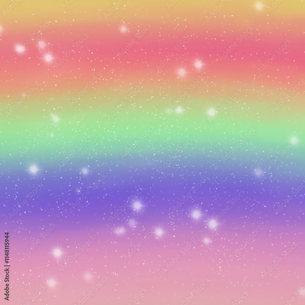 Bright Rainbow Gradient with a Starry Glitter Effect. Bright Rainbow Gradient with a Starry Glitter Effect.