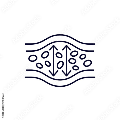 blood clot pressure icon in line design