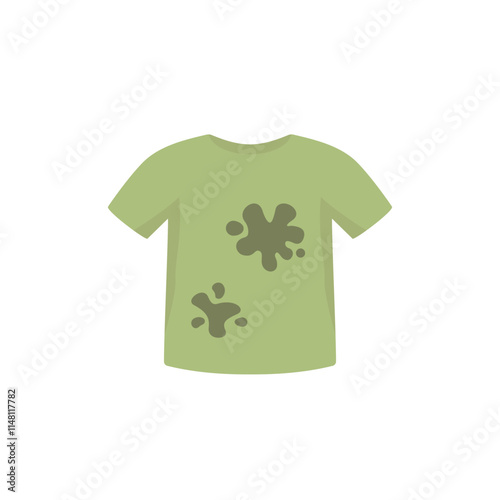 stains on a t-shirt icon, flat vector design