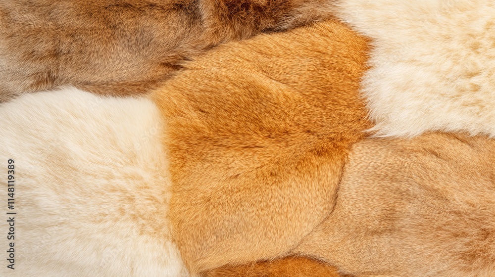 Fototapeta premium Luxurious Fur Texture Soft, Warm, and Elegant Browns and Creams