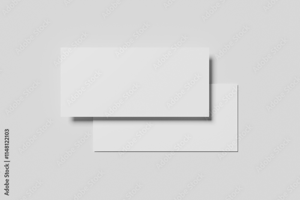 Blank gift voucher for mockup - 3D rendering Blank gift voucher for mockup - 3D rendering