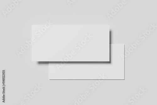 Blank gift voucher for mockup - 3D rendering 